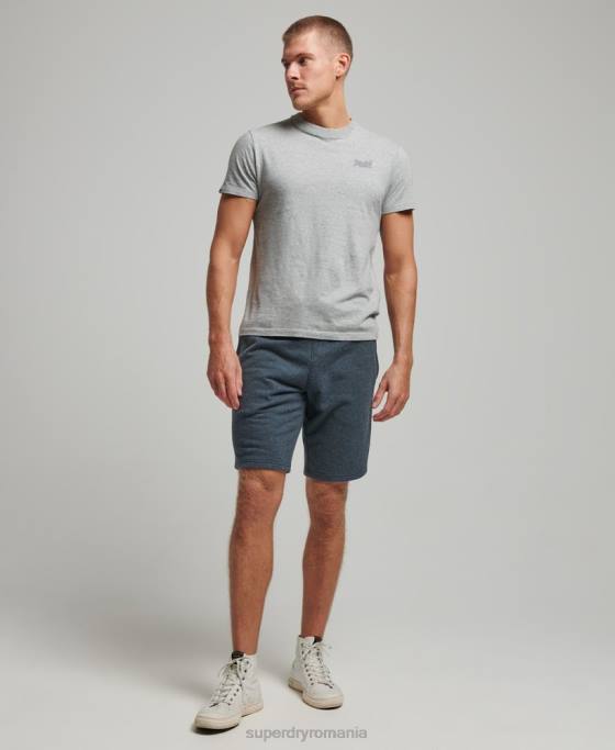 Superdry pantaloni scurți din jerseu brodat cu logo vintage îmbrăcăminte marina bărbați JX0Z319
