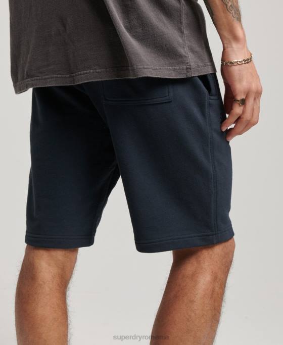 Superdry pantaloni scurți din jerseu brodat cu logo vintage îmbrăcăminte marina bărbați JX0Z324