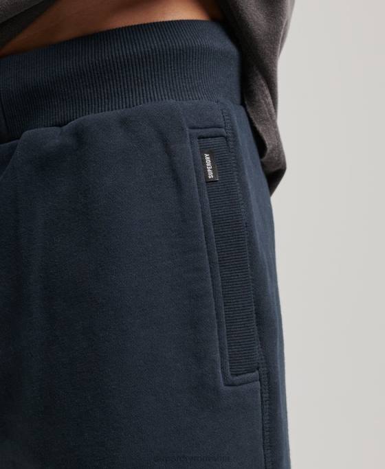 Superdry pantaloni scurți din jerseu brodat cu logo vintage îmbrăcăminte marina bărbați JX0Z324