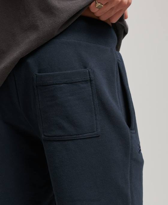 Superdry pantaloni scurți din jerseu brodat cu logo vintage îmbrăcăminte marina bărbați JX0Z324