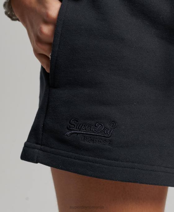 Superdry pantaloni scurți din jerseu brodat cu logo vintage îmbrăcăminte marina femei JX0Z3100