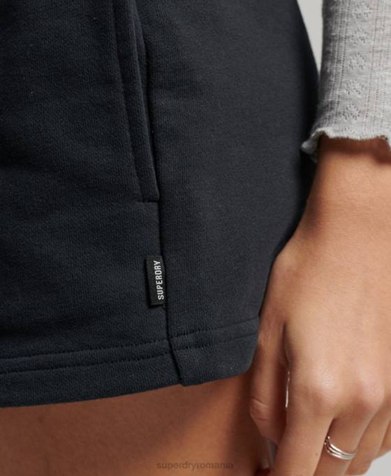 Superdry pantaloni scurți din jerseu brodat cu logo vintage îmbrăcăminte marina femei JX0Z3100