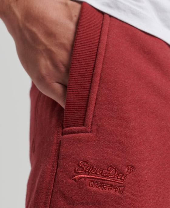 Superdry pantaloni scurți din jerseu brodat cu logo vintage îmbrăcăminte roșu bărbați JX0Z339