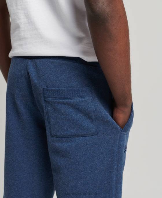 Superdry pantaloni scurți din jerseu cu logo vintage din bumbac organic îmbrăcăminte albastru bărbați JX0Z352
