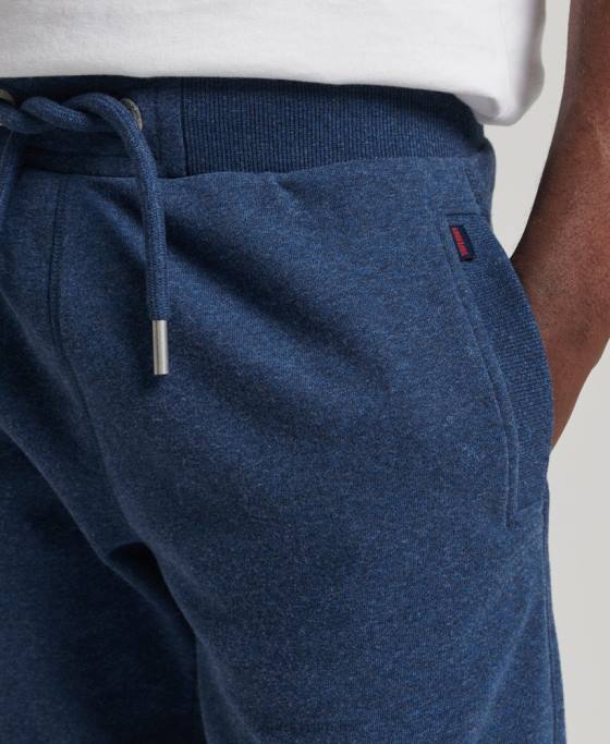 Superdry pantaloni scurți din jerseu cu logo vintage din bumbac organic îmbrăcăminte albastru bărbați JX0Z352