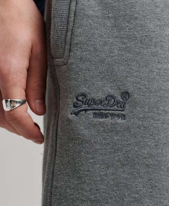 Superdry pantaloni scurți din jerseu cu logo vintage din bumbac organic îmbrăcăminte gri bărbați JX0Z330