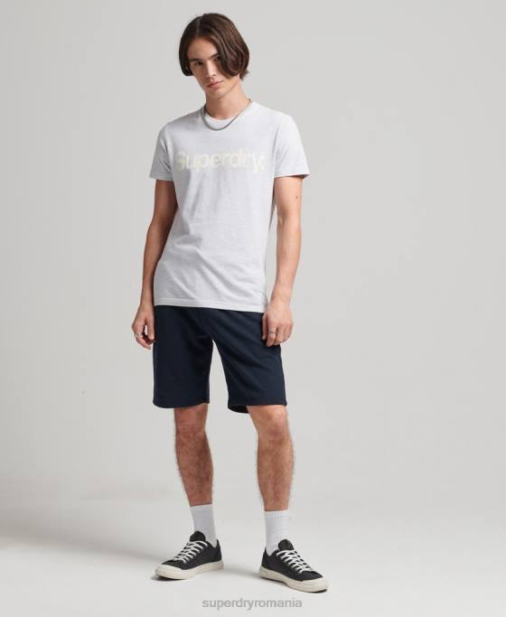 Superdry pantaloni scurți din jerseu cu logo vintage din bumbac organic îmbrăcăminte marina bărbați JX0Z310