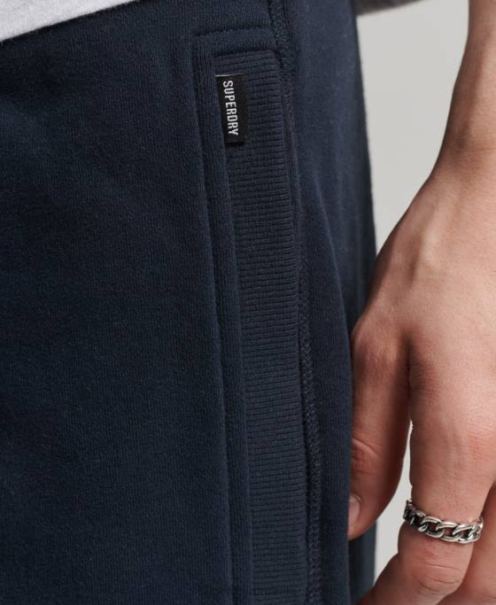 Superdry pantaloni scurți din jerseu cu logo vintage din bumbac organic îmbrăcăminte marina bărbați JX0Z310