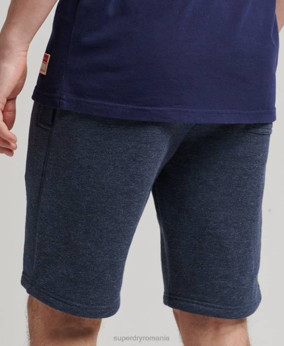 Superdry pantaloni scurți din jerseu cu logo vintage din bumbac organic îmbrăcăminte marina bărbați JX0Z311
