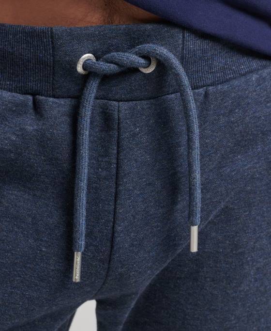 Superdry pantaloni scurți din jerseu cu logo vintage din bumbac organic îmbrăcăminte marina bărbați JX0Z311