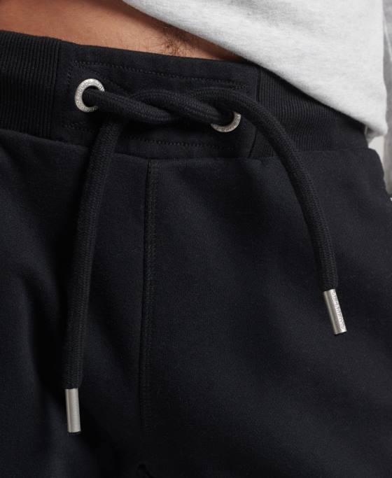 Superdry pantaloni scurți din jerseu cu logo vintage din bumbac organic îmbrăcăminte negru bărbați JX0Z326
