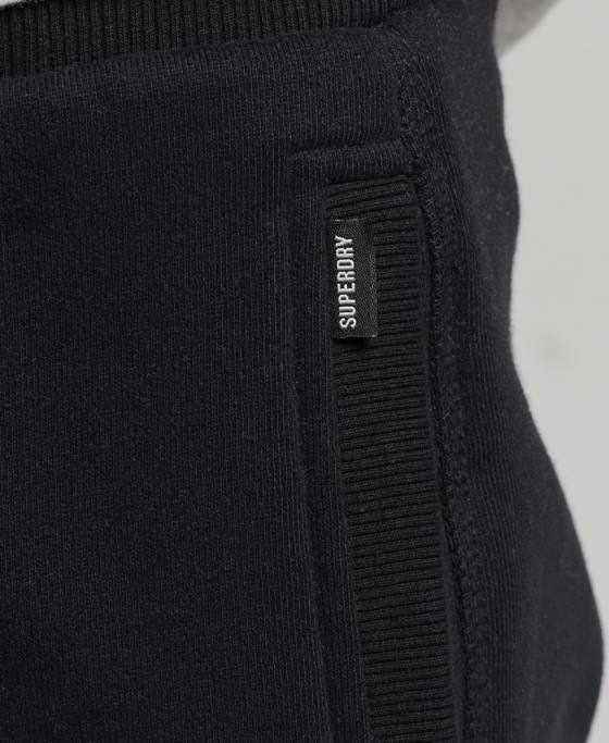 Superdry pantaloni scurți din jerseu cu logo vintage din bumbac organic îmbrăcăminte negru bărbați JX0Z326
