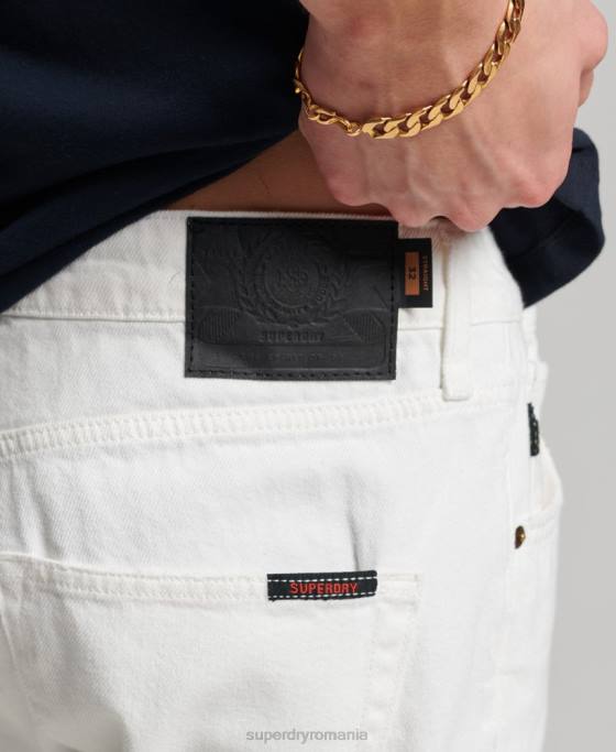 Superdry pantaloni scurți drepti îmbrăcăminte alb bărbați JX0Z52