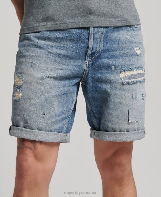 Superdry pantaloni scurți drepți de epocă îmbrăcăminte albastru bărbați JX0Z277