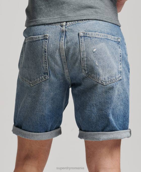 Superdry pantaloni scurți drepți de epocă îmbrăcăminte albastru bărbați JX0Z277