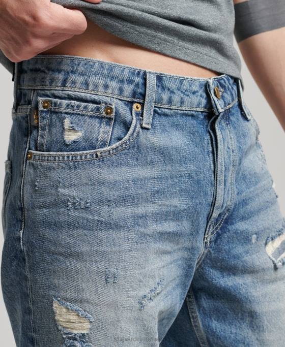 Superdry pantaloni scurți drepți de epocă îmbrăcăminte albastru bărbați JX0Z277