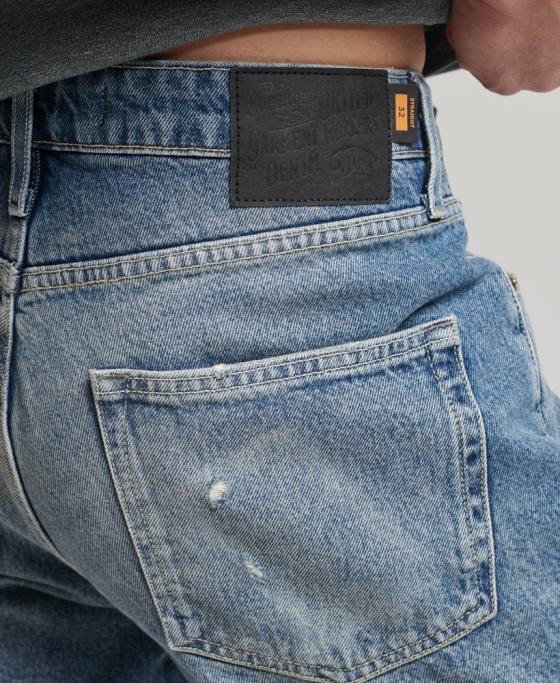 Superdry pantaloni scurți drepți de epocă îmbrăcăminte albastru bărbați JX0Z277