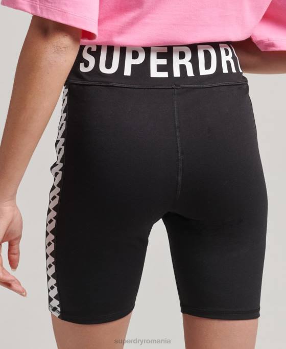 Superdry pantaloni scurți elastic cu logo îmbrăcăminte negru femei JX0Z3123