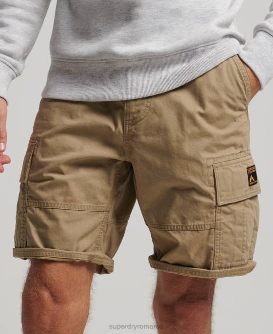 Superdry pantaloni scurți grei cargo din bumbac organic îmbrăcăminte bej bărbați JX0Z260
