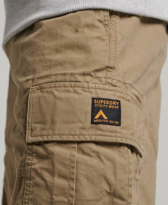 Superdry pantaloni scurți grei cargo din bumbac organic îmbrăcăminte bej bărbați JX0Z260