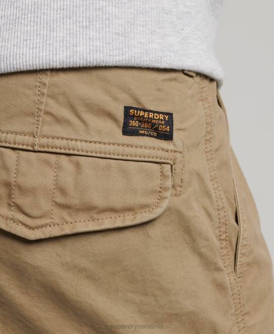 Superdry pantaloni scurți grei cargo din bumbac organic îmbrăcăminte bej bărbați JX0Z260