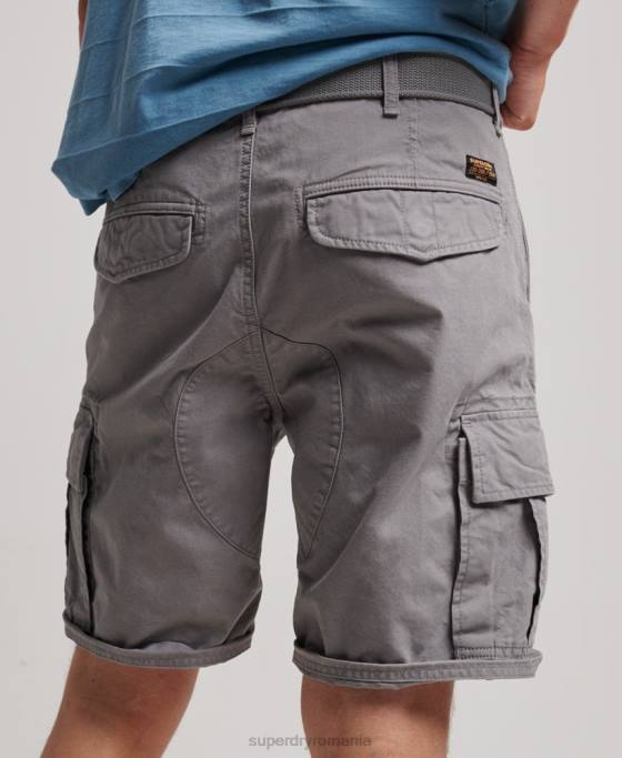 Superdry pantaloni scurți grei cargo din bumbac organic îmbrăcăminte gri bărbați JX0Z256