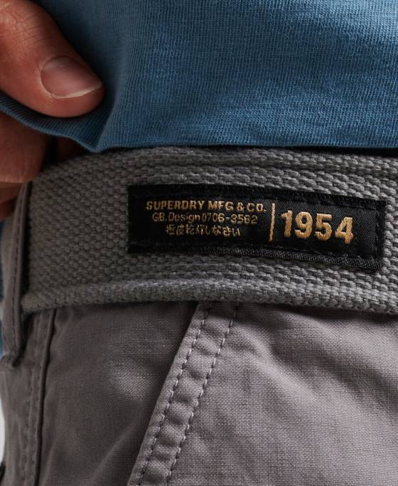 Superdry pantaloni scurți grei cargo din bumbac organic îmbrăcăminte gri bărbați JX0Z256