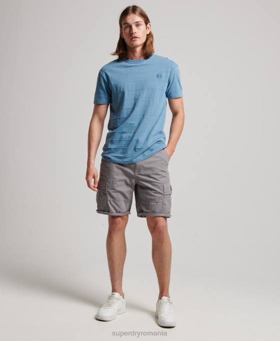 Superdry pantaloni scurți grei cargo din bumbac organic îmbrăcăminte gri bărbați JX0Z256