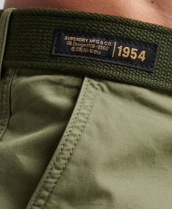 Superdry pantaloni scurți grei cargo din bumbac organic îmbrăcăminte kaki bărbați JX0Z263