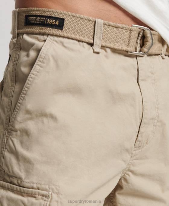 Superdry pantaloni scurți grei cargo din bumbac organic îmbrăcăminte maro bărbați JX0Z269