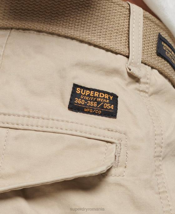 Superdry pantaloni scurți grei cargo din bumbac organic îmbrăcăminte maro bărbați JX0Z269