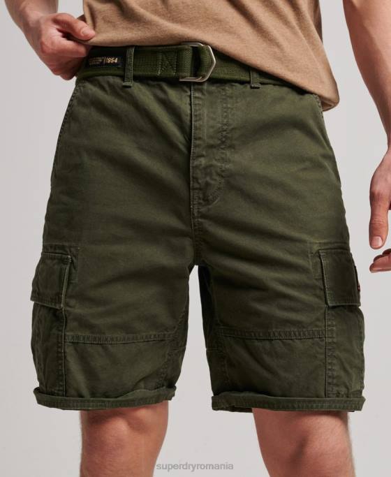 Superdry pantaloni scurți grei cargo din bumbac organic îmbrăcăminte verde bărbați JX0Z258