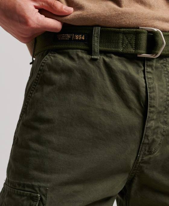 Superdry pantaloni scurți grei cargo din bumbac organic îmbrăcăminte verde bărbați JX0Z258