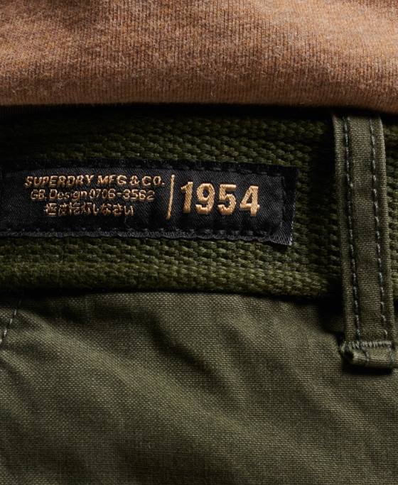 Superdry pantaloni scurți grei cargo din bumbac organic îmbrăcăminte verde bărbați JX0Z258