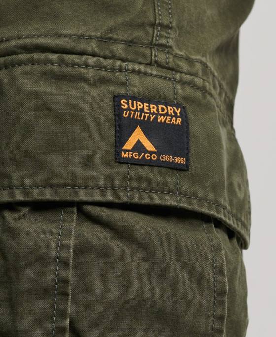 Superdry pantaloni scurți grei cargo din bumbac organic îmbrăcăminte verde bărbați JX0Z258