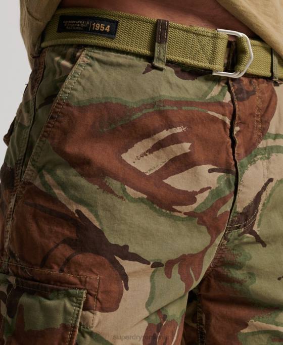 Superdry pantaloni scurți grei cargo din bumbac organic îmbrăcăminte verde bărbați JX0Z271