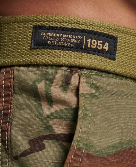 Superdry pantaloni scurți grei cargo din bumbac organic îmbrăcăminte verde bărbați JX0Z271