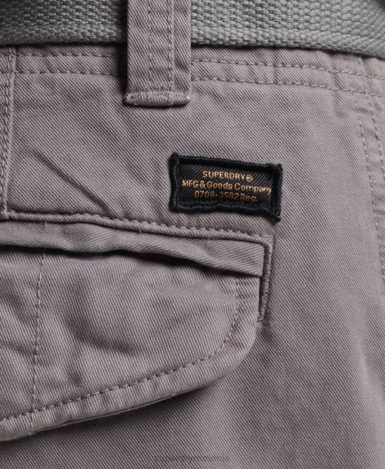 Superdry pantaloni scurți grei din bumbac organic vintage core cargo îmbrăcăminte gri bărbați JX0Z335