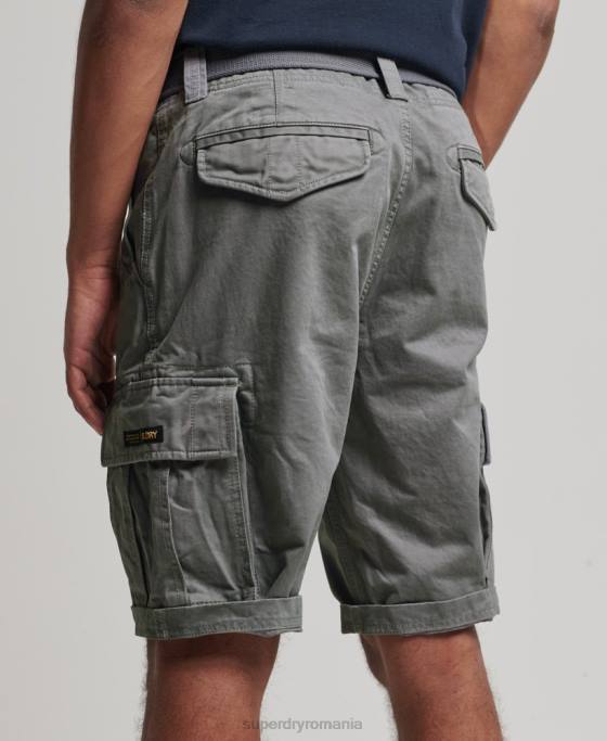 Superdry pantaloni scurți grei din bumbac organic vintage core cargo îmbrăcăminte gri bărbați JX0Z343