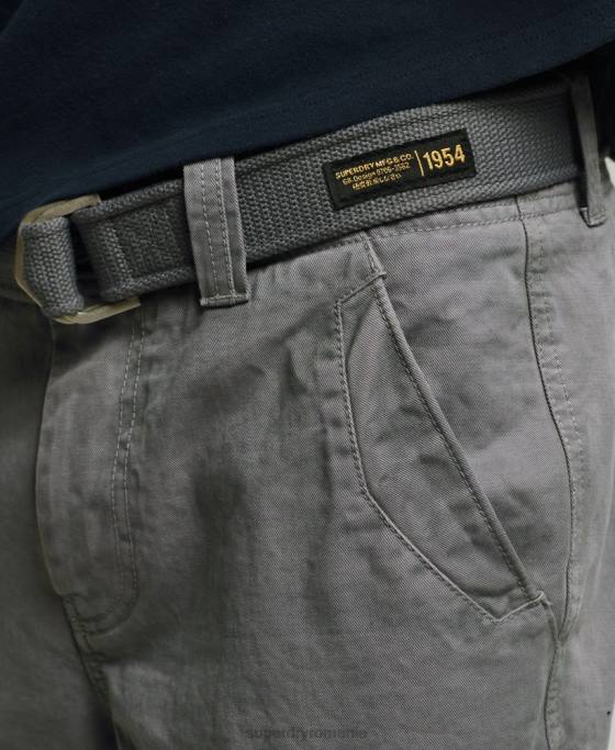 Superdry pantaloni scurți grei din bumbac organic vintage core cargo îmbrăcăminte gri bărbați JX0Z343