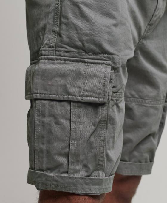 Superdry pantaloni scurți grei din bumbac organic vintage core cargo îmbrăcăminte gri bărbați JX0Z343