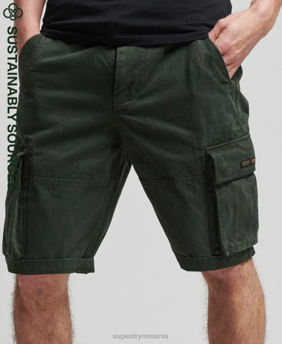 Superdry pantaloni scurți grei din bumbac organic vintage core cargo îmbrăcăminte verde bărbați JX0Z342