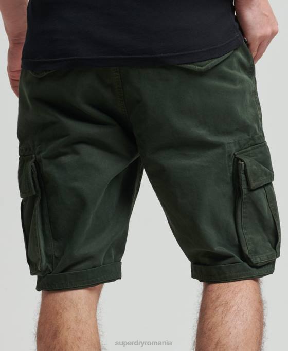 Superdry pantaloni scurți grei din bumbac organic vintage core cargo îmbrăcăminte verde bărbați JX0Z342