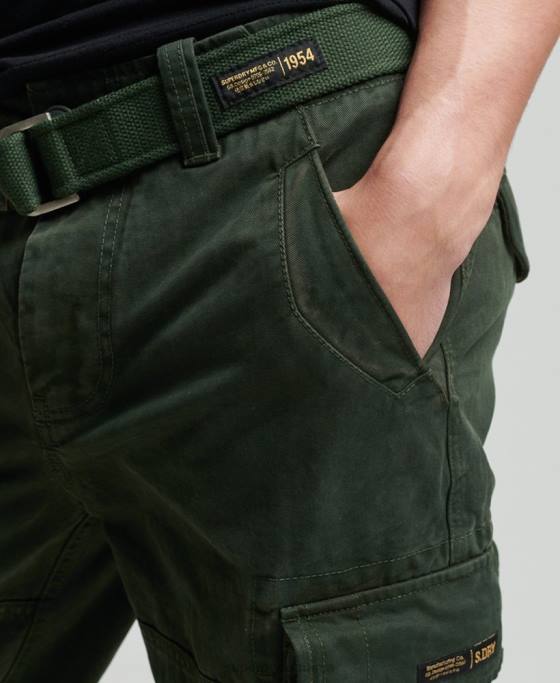 Superdry pantaloni scurți grei din bumbac organic vintage core cargo îmbrăcăminte verde bărbați JX0Z342