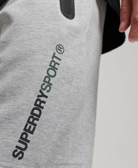 Superdry pantaloni scurți gymtech îmbrăcăminte gri bărbați JX0Z283