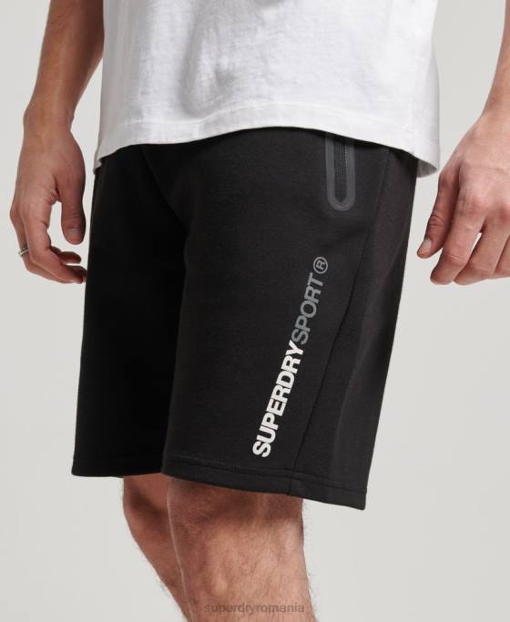 Superdry pantaloni scurți gymtech îmbrăcăminte negru bărbați JX0Z315