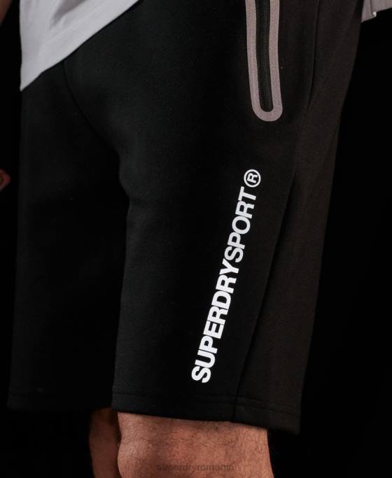 Superdry pantaloni scurți gymtech îmbrăcăminte negru bărbați JX0Z315