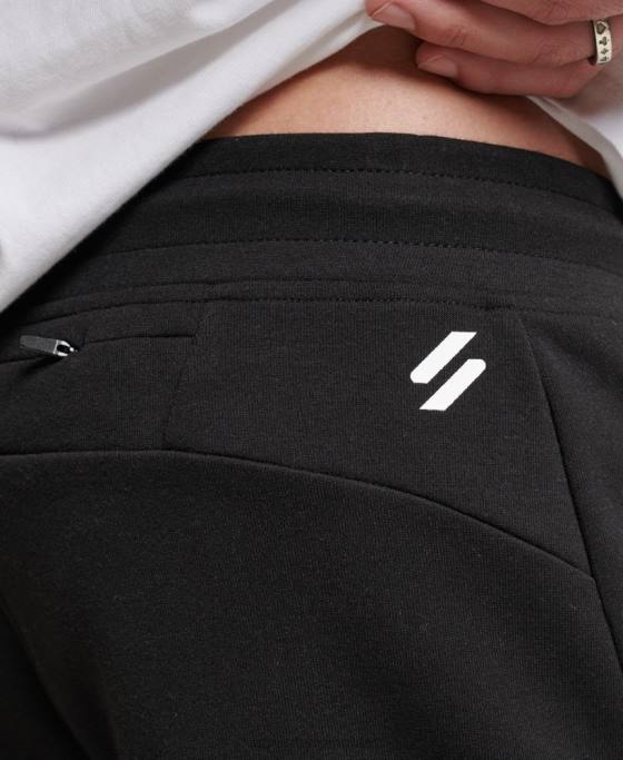 Superdry pantaloni scurți gymtech îmbrăcăminte negru bărbați JX0Z315