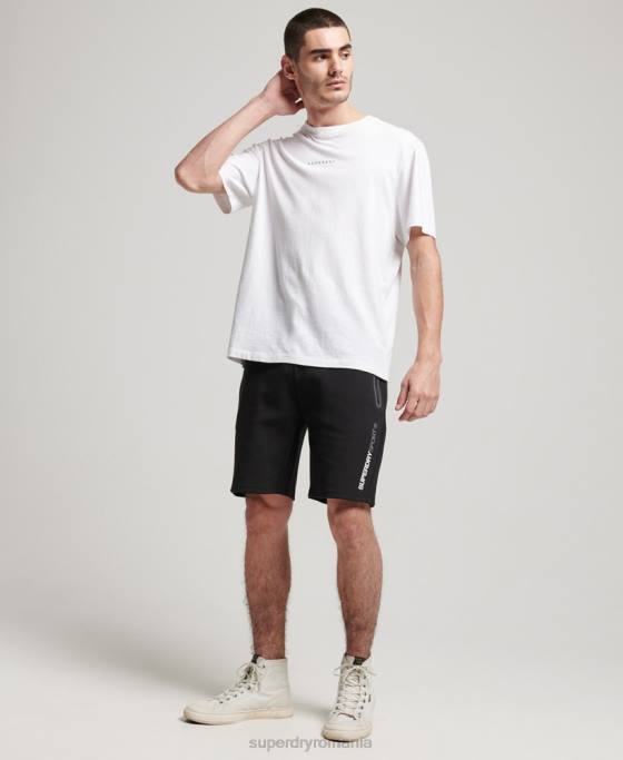 Superdry pantaloni scurți gymtech îmbrăcăminte negru bărbați JX0Z315
