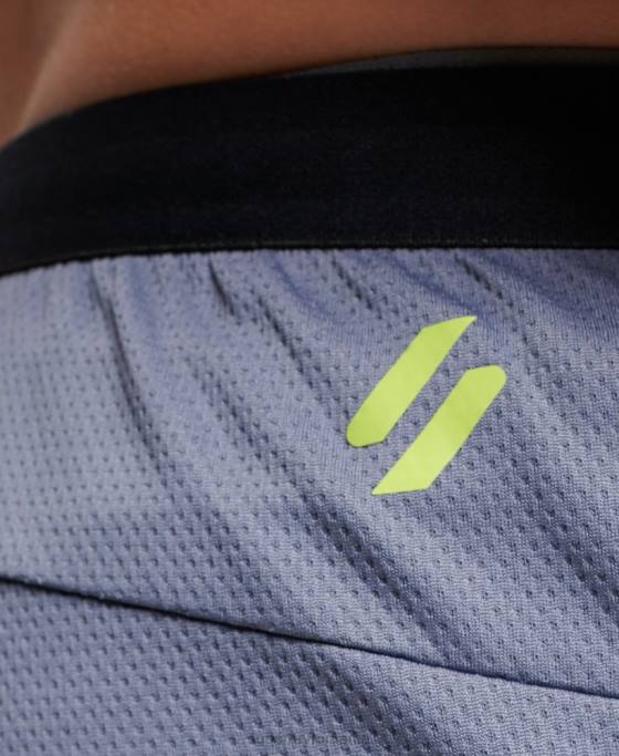 Superdry pantaloni scurți hibrid tren îmbrăcăminte Violet bărbați JX0Z1408